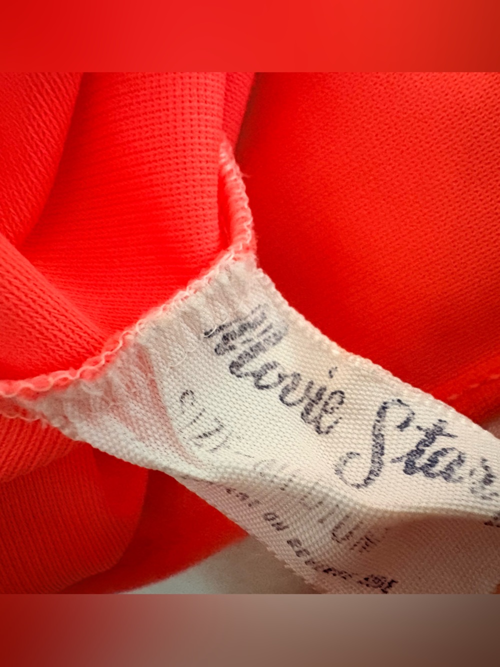 VTG 60’s Neon Orange Nylon Babydoll Nightgown Size M - Picture 3 of 10